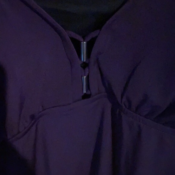 NWT Aqua Green purple tankini swim top - Picture 5 of 5